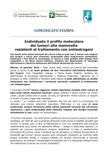 Comunicato stampa del 14 gennaio 2016