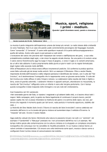 Musica, sport, religione i primi - medium.