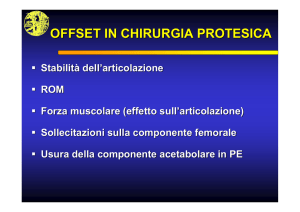 Off-set in chirurgia protesica. Pt 1