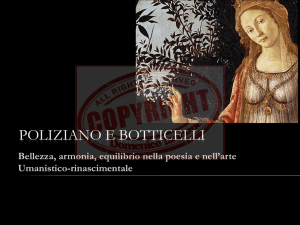 POLIZIANO E BOTTICELLI