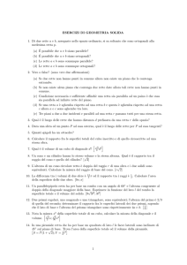 esercizi di geometria solida