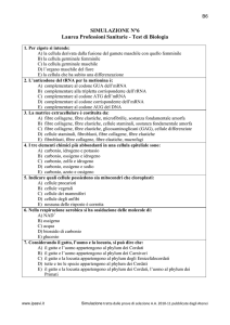 SIMULAZIONE N°6 Laurea Professioni Sanitarie - Test di