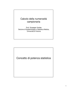 Concetto di potenza statistica