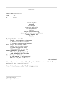 Al merito singolare del padre Paolo Bonfichi compositore della