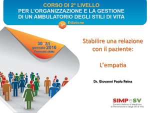Stabilire una relazione con il paziente: L`empa a