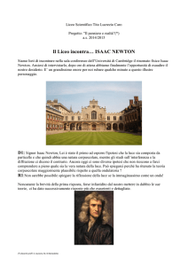 Il Liceo incontra… ISAAC NEWTON