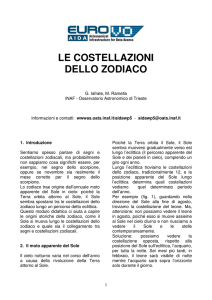 le costellazioni dello zodiaco