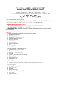 Programma corso informatica base