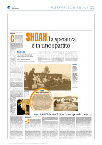 SHOAHLa speranza è in uno spartito