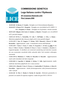 COMMISSIONE GENETICA Lega Italiana contro l`Epilessia