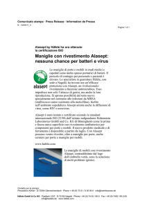 Maniglie con rivestimento Alasept: nessuna chance per batteri e virus