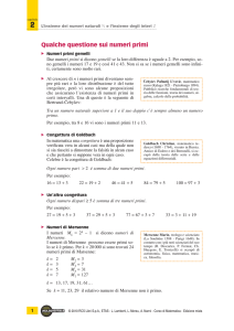 Qualche questione sui numeri primi