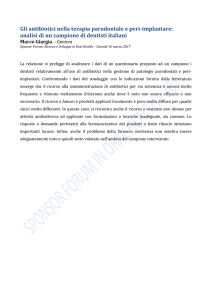 Gli antibiotici nella terapia parodontale e peri