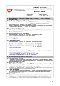 1 SCHEDA DI SICUREZZA Polietilene TIPELIN