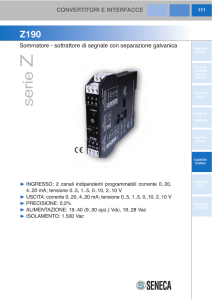 Z190 • Sommatore - sottrattore di segnale con separazione galvanica
