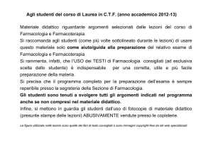 Presentazione di PowerPoint - Dipartimento di Farmacia