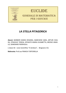 la stella pitagorica - Euclide. Giornale di matematica per i giovani