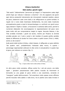 Chiara Zanforlini Seb seshu: giochi egizi