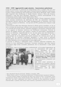 1918 – 1939 Aggressività anglo sionista – Insurrezione palestinese