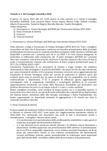 Verbale n. 4 del Consiglio Scientifico INAF Il giorno 14 marzo 2016 a