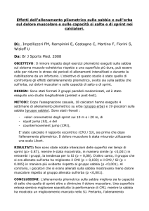 Effetti dell`allenamento pliometrico sulla sabbia e sull`erba sul dolore
