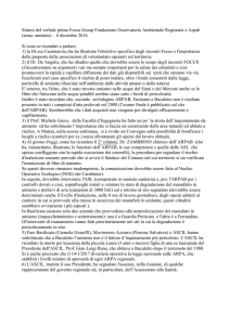 Sintesi del verbale primo Focus Group Fondazione
