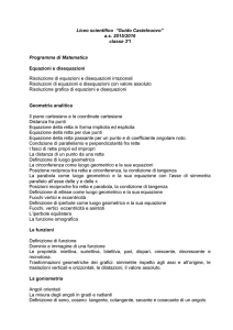 Matematica - Liceo Scientifico Guido Castelnuovo