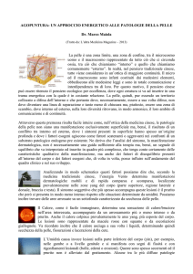 Agopuntura, approccio energetico alle patologie della pelle