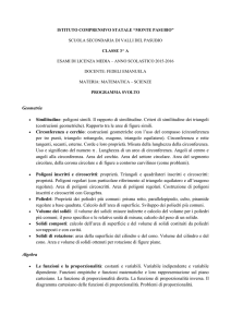 Geometria Similitudine: poligoni simili. Il rapporto di similitudine