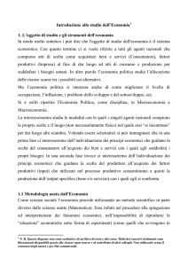 1) Introduzione allo studio dell`Economia