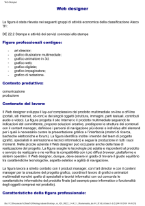 Web Designer - ISFOL - Fabbisogni Professionali