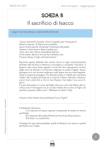 SCHEDA B Il sacrificio di Isacco