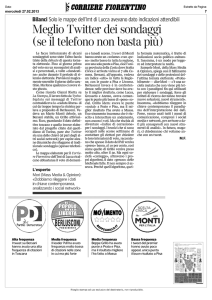 Meglio TwItter dei sondaggi (se il telefono non basta più)