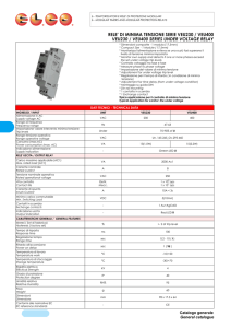 rele` di minima tensione serie veu230 / veu400 veu230