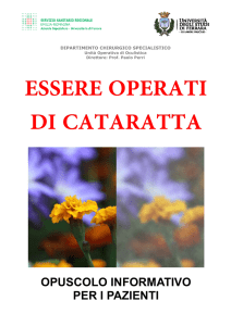 Essere operati di Cataratta - Azienda Ospedaliero