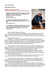 Curriculum Vitae Raúl Alejandro Iaiza Regista e pedagogo