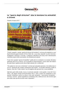 La “guerra degli striscioni” alza la tensione tra animalisti e circensi