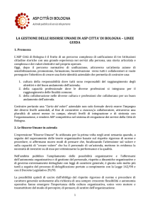 la gestione delle risorse umane in asp citta` di bologna – linee guida