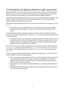 Il momento di dipolo elettrico del neutrone