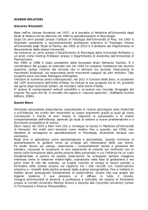 SCHEDE RELATORI Giacomo Rizzolatti Nato nell`ex
