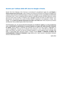 Scontro per l`utilizzo delle API Java tra Google e Oracle.