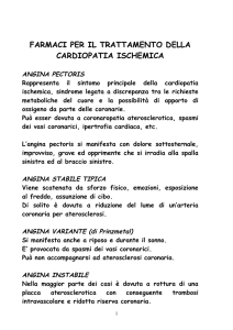 FARMACI PER IL TRATTAMENTO DELLA CARDIOPATIA ISCHEMICA