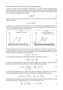 GfO – L`interpretazione relativistica del campo magnetico