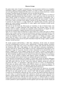 Misurare il tempo Da quanto tempo esiste il