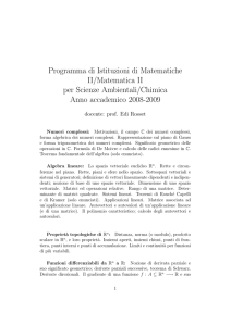 programma_08_09 - Dipartimento di Matematica e Informatica