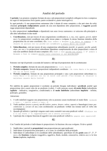 scheda su come si fa l`analisi logica del periodo