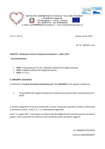 incarico funzione strumentale Area Orientamento