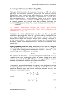 11 Il principio d`ideterminazione di Heisenberg (1927) Il principio di