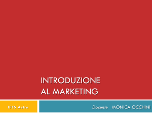 INTRODUZIONE AL MARKETING