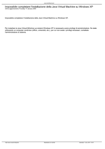 Impossibile completare l`installazione della Java